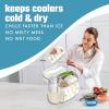 image:imageCool Coolers Reusable XL Soft Ice Packs for Coolers LongLasting Lunch Box Ice Pack High Performance Quick Freeze 2Pk Taupe StripeIvory Stripe