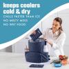 image:imageCool Coolers Reusable XL Soft Ice Packs for Coolers LongLasting Lunch Box Ice Pack High Performance Quick Freeze 2Pk Taupe StripeMidnight Blue