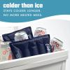 image:imageCool Coolers Reusable XL Soft Ice Packs for Coolers LongLasting Lunch Box Ice Pack High Performance Quick Freeze 2Pk Taupe StripeMidnight Blue