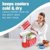 image:imageCool Coolers Reusable XL Soft Ice Packs for Coolers LongLasting Lunch Box Ice Pack High Performance Quick Freeze 2Pk Taupe StripePink Stripe