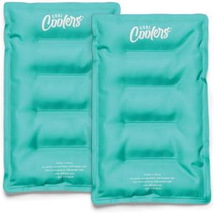 image:imageCool Coolers Reusable XL Soft Ice Packs for Coolers LongLasting Lunch Box Ice Pack High Performance Quick Freeze 2Pk Taupe StripeTeal