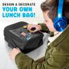 image:imageFit amp Fresh Lunch Box For Kids Boys amp Girls School Camp Insulated Bag With Shoe Charm Slots For Personalization Holographic PinkBlack