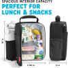 image:imageFit amp Fresh Lunch Box For Kids Boys amp Girls School Camp Insulated Bag With Shoe Charm Slots For Personalization Holographic PinkBlack