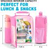 image:imageFit amp Fresh Lunch Box For Kids Boys amp Girls School Camp Insulated Bag With Shoe Charm Slots For Personalization Holographic PinkHolographic Pink