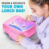 image:imageFit amp Fresh Lunch Box For Kids Boys amp Girls School Camp Insulated Bag With Shoe Charm Slots For Personalization Holographic PinkHolographic Pink