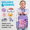 image:imageFit amp Fresh Lunch Box For Kids Boys amp Girls School Camp Insulated Bag With Shoe Charm Slots For Personalization Holographic PinkHolographic Purple