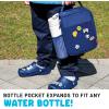 image:imageFit amp Fresh Lunch Box For Kids Boys amp Girls School Camp Insulated Bag With Shoe Charm Slots For Personalization Holographic PinkNavy Blue