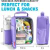 image:imageFit amp Fresh Lunch Box For Kids Boys amp Girls School Camp Insulated Bag With Shoe Charm Slots For Personalization Holographic PinkPurple