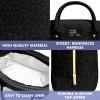 image:imageFit amp Fresh Bloomington Lunch Bag for Women  Insulated Large Lunch Box for Work with Containers LeakResistant StainResistant Zipper Closure Black Feline FineBlack Feline Fine
