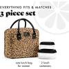 image:imageFit amp Fresh Bloomington Lunch Bag for Women  Insulated Large Lunch Box for Work with Containers LeakResistant StainResistant Zipper Closure Thick Stripe SageCheetah
