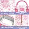 image:imageFit amp Fresh Bloomington Lunch Bag for Women  Insulated Large Lunch Box for Work with Containers LeakResistant StainResistant Zipper Closure Thick Stripe SagePink Toile