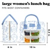 image:imageFit amp Fresh Bloomington Lunch Bag for Women  Insulated Large Lunch Box for Work with Containers LeakResistant StainResistant Zipper Closure Blue Cupid BowsBlue Cupid