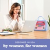 image:imageFit amp Fresh Bloomington Lunch Bag for Women  Insulated Large Lunch Box for Work with Containers LeakResistant StainResistant Zipper Closure Blue Cupid BowsRose Sardine Can