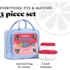 image:imageFit amp Fresh Bloomington Lunch Bag for Women  Insulated Large Lunch Box for Work with Containers LeakResistant StainResistant Zipper Closure Blue Cupid BowsRose Sardine Can