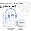image:imageFit amp Fresh Bloomington Lunch Bag for Women  Insulated Large Lunch Box for Work with Containers LeakResistant StainResistant Zipper Closure Blue Cupid BowsBlue Cupid