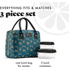 image:imageFit amp Fresh Bloomington Lunch Bag for Women  Insulated Large Lunch Box for Work with Containers LeakResistant StainResistant Zipper Closure Blue Cupid BowsTeal Cheetah