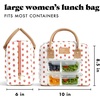 image:imageFit amp Fresh Bloomington Lunch Bag for Women  Insulated Large Lunch Box for Work with Containers LeakResistant StainResistant Zipper Closure Blue Cupid BowsStrawberry