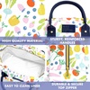 image:imageFit amp Fresh Bloomington Lunch Bag for Women  Insulated Large Lunch Box for Work with Containers LeakResistant StainResistant Zipper Closure Blue Cupid BowsFruit Print