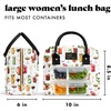 image:imageFit amp Fresh Bloomington Lunch Bag for Women  Insulated Large Lunch Box for Work with Containers LeakResistant StainResistant Zipper Closure Blue Cupid BowsMixology