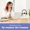 image:imageFit amp Fresh Bloomington Lunch Bag for Women  Insulated Large Lunch Box for Work with Containers LeakResistant StainResistant Zipper Closure Blue Cupid BowsFruit Print