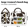 image:imageFit amp Fresh Bloomington Lunch Bag for Women  Insulated Large Lunch Box for Work with Containers LeakResistant StainResistant Zipper Closure Cowhide Brown on BrownBrown Cowhide