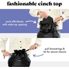 image:imageFit amp Fresh Cromwell Drawstring Lunch Bag for Women Complete Lunch Set with 2 Containers StainResistant LeakResistant Teacher Lunchbox Pink Dainty FlowersBlack