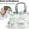 image:imageFit amp Fresh Cromwell Drawstring Lunch Bag for Women Complete Lunch Set with 2 Containers StainResistant LeakResistant Teacher Lunchbox Pink Dainty FlowersSage Floral Toile