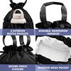 image:imageFit amp Fresh Cromwell Drawstring Lunch Bag for Women Complete Lunch Set with 2 Containers StainResistant LeakResistant Teacher Lunchbox Pink Dainty FlowersBlack