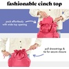 image:imageFit amp Fresh Cromwell Drawstring Lunch Bag for Women Complete Lunch Set with 2 Containers StainResistant LeakResistant Teacher Lunchbox Pink Dainty FlowersWatermelon Pink