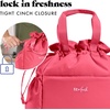 image:imageFit amp Fresh Cromwell Drawstring Lunch Bag for Women Complete Lunch Set with 2 Containers StainResistant LeakResistant Teacher Lunchbox Pink Dainty FlowersWatermelon Pink
