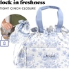 image:imageFit amp Fresh Cromwell Drawstring Lunch Bag for Women Complete Lunch Set with 2 Containers StainResistant LeakResistant Teacher Lunchbox Pink Dainty FlowersBlue Floral Toile