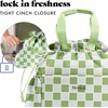 image:imageFit amp Fresh Cromwell Drawstring Lunch Bag for Women Complete Lunch Set with 2 Containers StainResistant LeakResistant Teacher Lunchbox Pink Dainty FlowersGreen