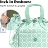 image:imageFit amp Fresh Cromwell Drawstring Lunch Bag for Women Complete Lunch Set with 2 Containers StainResistant LeakResistant Teacher Lunchbox Pink Dainty FlowersMint Smiles