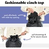 image:imageFit amp Fresh Cromwell Drawstring Lunch Bag for Women Complete Lunch Set with 2 Containers StainResistant LeakResistant Teacher Lunchbox Pink Dainty FlowersBlack Cheetah
