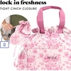 image:imageFit amp Fresh Cromwell Drawstring Lunch Bag for Women Complete Lunch Set with 2 Containers StainResistant LeakResistant Teacher Lunchbox Pink Dainty FlowersPink Floral Toile