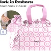 image:imageFit amp Fresh Cromwell Drawstring Lunch Bag for Women Complete Lunch Set with 2 Containers StainResistant LeakResistant Teacher Lunchbox Pink Dainty FlowersPink