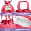 image:imageFit amp Fresh Cromwell Drawstring Lunch Bag for Women Complete Lunch Set with 2 Containers StainResistant LeakResistant Teacher Lunchbox Pink Dainty FlowersWatermelon Pink