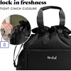 image:imageFit amp Fresh Cromwell Drawstring Lunch Bag for Women Complete Lunch Set with 2 Containers StainResistant LeakResistant Teacher Lunchbox Pink Dainty FlowersBlack