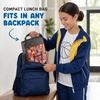 image:imageFit amp Fresh Customizable Charm Lunch Bag for Boys amp Girls Basketball Kids Lunch Box with 6 Sports Charms Premium Insulated Reusable Lunch Tote for SchoolBlack Basketball