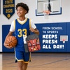 image:imageFit amp Fresh Customizable Charm Lunch Bag for Boys amp Girls Basketball Kids Lunch Box with 6 Sports Charms Premium Insulated Reusable Lunch Tote for SchoolBlack Basketball