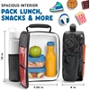 image:imageFit amp Fresh Customizable Charm Lunch Bag for Boys amp Girls Basketball Kids Lunch Box with 6 Sports Charms Premium Insulated Reusable Lunch Tote for SchoolBlack Basketball