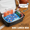 image:imageFit amp Fresh Customizable Charm Lunch Bag for Boys amp Girls Basketball Kids Lunch Box with 6 Sports Charms Premium Insulated Reusable Lunch Tote for SchoolBlack Basketball