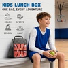 image:imageFit amp Fresh Customizable Charm Lunch Bag for Boys amp Girls Basketball Kids Lunch Box with 6 Sports Charms Premium Insulated Reusable Lunch Tote for SchoolBlack Basketball