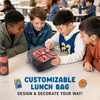 image:imageFit amp Fresh Customizable Charm Lunch Bag for Boys amp Girls Basketball Kids Lunch Box with 6 Sports Charms Premium Insulated Reusable Lunch Tote for SchoolBlack Basketball