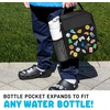image:imageFit amp Fresh Customizable Charm Lunch Bag for Boys amp Girls Soccer Kids Lunch Box with 6 Sports Charms Premium Insulated Reusable Lunch Tote for SchoolBlack