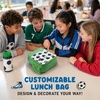 image:imageFit amp Fresh Customizable Charm Lunch Bag for Boys amp Girls Soccer Kids Lunch Box with 6 Sports Charms Premium Insulated Reusable Lunch Tote for SchoolGreen Soccer