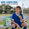 image:imageFit amp Fresh Customizable Charm Lunch Bag for Boys amp Girls Soccer Kids Lunch Box with 6 Sports Charms Premium Insulated Reusable Lunch Tote for SchoolGreen Soccer