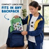 image:imageFit amp Fresh Customizable Charm Lunch Bag for Boys amp Girls Soccer Kids Lunch Box with 6 Sports Charms Premium Insulated Reusable Lunch Tote for SchoolGreen Soccer