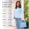 image:imageFit amp Fresh Luna Kids Lunch Bag for Girls  Insulated Kids Lunch Bag for School Cute Lunch Box for Kids Bento Lunch Bag with Bow Handle Reusable Lunch Tote for School amp Travel Cornflower in BloomCornflower in Bloom