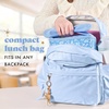 image:imageFit amp Fresh Luna Kids Lunch Bag for Girls  Insulated Kids Lunch Bag for School Cute Lunch Box for Kids Bento Lunch Bag with Bow Handle Reusable Lunch Tote for School amp Travel Cornflower in BloomCornflower in Bloom